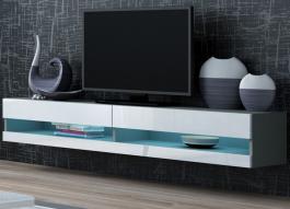 Тумба ТВ CAMA VIGO NEW Сірий матовий/білий глянець, фото