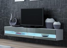 Тумба ТВ CAMA VIGO NEW Белый матовый / Серый глянец, фото