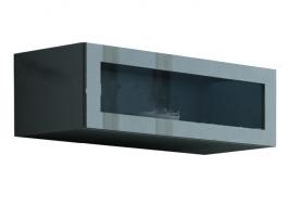 Вітрина навісна скло CAMA VIGO Сірий матовий/Сірий глянець, фото