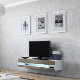 Тумба ТВ CAMA 140 VIGO NEW білий матовий/Лате глянець, фото