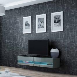 Тумба ТВ CAMA 140 VIGO NEW Серый матовый / Серый глянец, фото