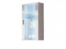 Вітрина навісна CAMA SOHO білий матовий/білий глянець, фото