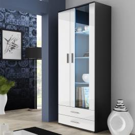 Вітрина CAMA 2D2S SOHO чорний матовий/білий глянець, фото