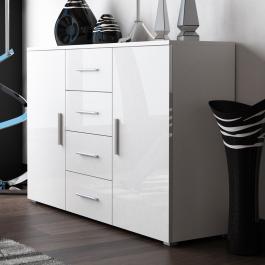 Комод CAMA UNI SOHO білий матовий/білий глянець, фото