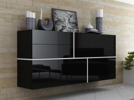 Комод CAMA GOYA Черный / Белый матовый, фото