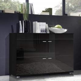 Комод CAMA Logo II чорний матовий/чорний глянець, фото