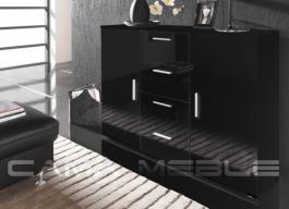 Комод CAMA Uni Черный матовый / Черный глянец, фото
