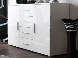 Комод CAMA Uni Белый матовый / Белый глянец, фото