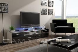 Тумба ТВ CAMA EVORA білий матовий/чорний глянець, фото