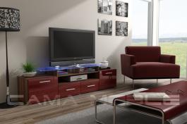 Тумба ТВ CAMA EVORA Слива матовий/Бордо глянець, фото