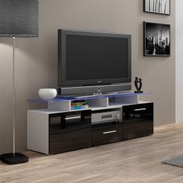 Тумба ТВ CAMA EVORA MINI білий матовий/чорний глянець, фото