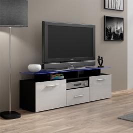 Тумба ТВ CAMA EVORA MINI Черный матовый / Белый глянец, фото
