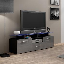 Тумба ТВ CAMA EVORA MINI чорний матовий/Сірий глянець, фото