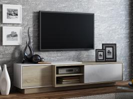 Тумба ТВ CAMA SIGMA 1D з цоколем дуб сонома/білий, фото