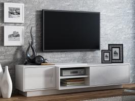 Тумба ТВ CAMA SIGMA 1F с цоколем Белый / Белый, фото