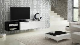 Тумба ТВ CAMA SIGMA 2 навісна білий/чорний, фото