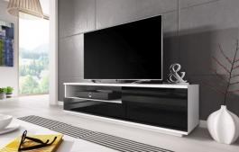 Тумба ТВ CAMA MUZA білий матовий/чорний глянець, фото