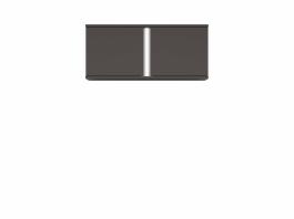 Шафа навісна BRW GRAPHIC S343 SFW2D/86/38/C-SZW Сірий вольфрам, фото