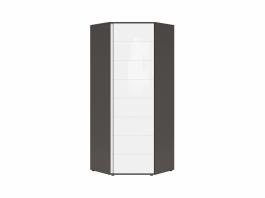 Шафа BRW GRAPHIC S343 SZFN1D/C-SZW/BLP Сірий вольфрам/білий глянець, фото