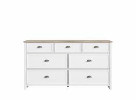 Комод BRW CANNET KOM7S Белый/Дуб каньона, фото
