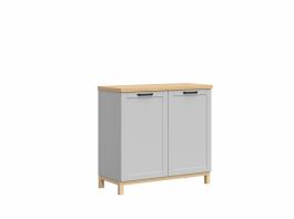 Комод BRW HAGA KOM2D Серый / Польский дуб, фото
