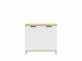Комод BRW HAGA KOM2D білий канадський / Польський дуб, фото