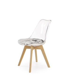 Стілець HALMAR K246 Бук Біло-чорний, фото