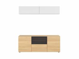 Комплект BRW MODAI TV/160/60W Белый/Дуб польски, фото