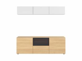 Комплект для телевізора BRW MODAI TV/180/60BW білий/дуб польский, фото