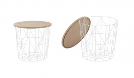 Журнальний столик HALMAR MARIFFA Натуральний білий, фото