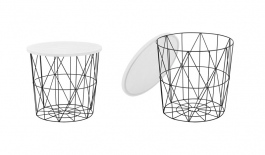 Журнальний столик HALMAR MARIFFA чорний білий, фото