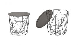 Журнальний столик HALMAR MARIFFA Сірий чорний, фото