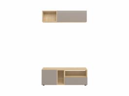 Комплект для телевізора BRW MOKO MOKO_1 Сірий конго/дуб польский, фото