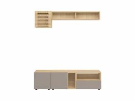 Комплект для телевізора BRW MOKO MOKO_2 Сірий конго/дуб польский, фото