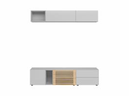 Комплект для телевизора BRW MOKO MOKO_3 Серый /Дуб польский, фото