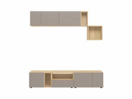 Комплект для телевизора BRW MOKO MOKO_4 Серый конго/Дуб польский, фото