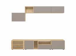 Комплект для телевизора BRW MOKO MOKO_5 Серый конго/Дуб польский, фото