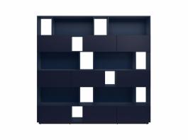 Книжна шафа BRW MOKO REG3K6S/19/20 Темно синій, фото