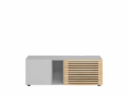 Тумба под телевизор BRW MOKO RTV1D1DSC/4/12 Серый/Дуб польский, фото