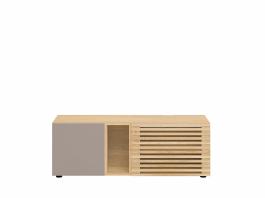 Тумба під телевізор BRW MOKO RTV1D1DSC/4/12 Сірий конго/дуб польский, фото