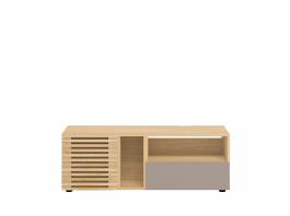 Тумба під телевізор BRW MOKO RTV1DSC1S/4/12 Сірий конго /дуб польский, фото