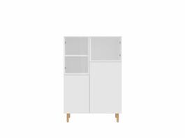 Шафа вітрина BRW MOKO SFK2D2W/14/9 білий, фото