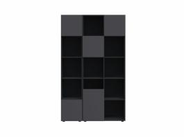 Книжкова шафа BRW MITODA_1-AN/RAL7016 чорний, фото