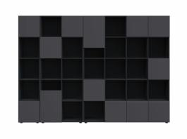 Книжный шкаф BRW MITODA_4-AN/RAL7016 Черный, фото