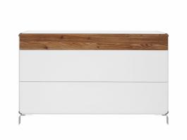 Комод BRW ELIS KOM3S_NOGI Белый/Сибиу золотой, фото