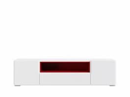 Тумба под телевизор BRW POSSI AIR RTV2D1S/4/16 Белый/Красный, фото