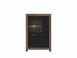 Шкаф витрина BRW BALIN REG1D1W Дубовый монастырь/Дуб черный, фото