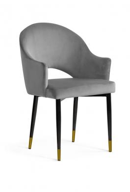 Крісло Atreve Goda Сірий / чорний / Золотий, фото