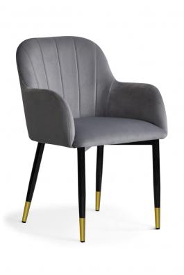 Кресло Antreve Tulip Серый / Черный / Золотой, фото