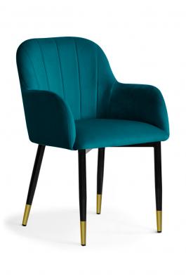 Кресло Antreve Tulip Бирюзовый / Черный / Золотой, фото